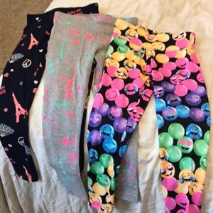 Set of 3 girls Justice leggings